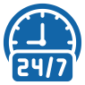ايقونة 24 ساعة خدمة على مدار الاسبوع